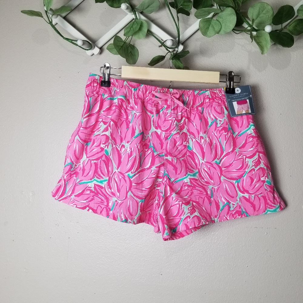 Lauren James floral printed shorts size M …